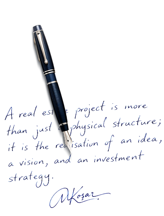 A construction project is not only a physical structure, but also the realisation of an idea, a vision and an investment strategy. M. Koşar